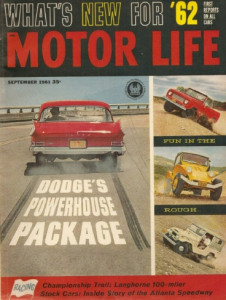 MOTOR LIFE 1961 SEPT - NEW CARS,LANGHORNE,STOCK CARS@ATLANTA, OFF-ROADING